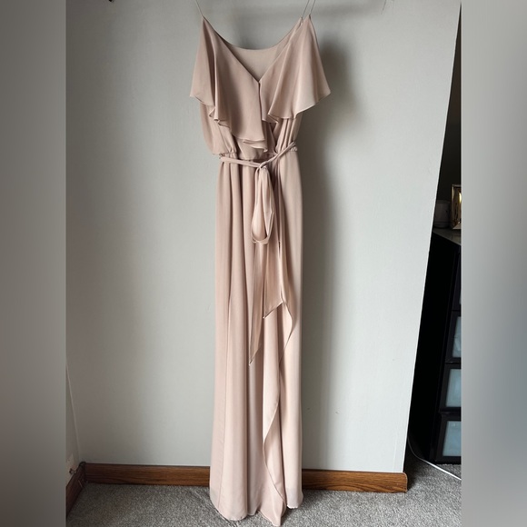 Nouvelle Amsale Bridesmaid Dress Drew | S | Latte | Worn Once Great Condition - Picture 4 of 11